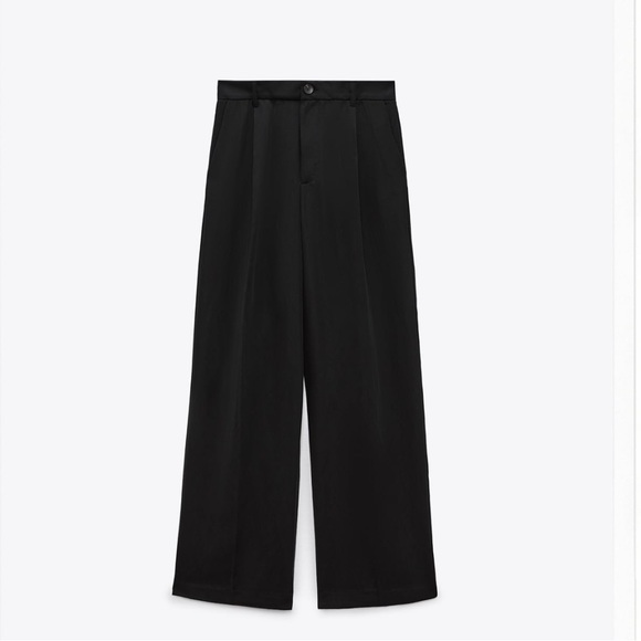 Zara Wide Leg Black Pant 7385/499/800 - Picture 1 of 4